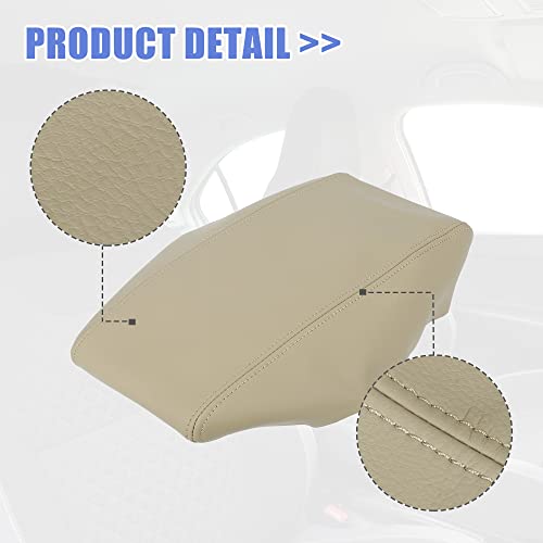 X AUTOHAUX Car Center Console Lid Armrest Seat Box Cover Protector Replacement Microfiber Leather for Toyota Prius 2004-2009 Beige - color: Beige