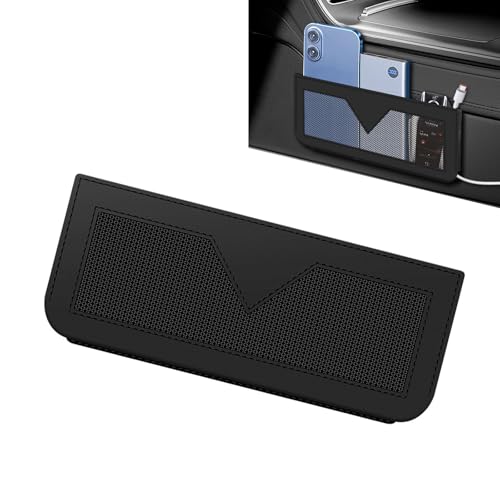 Car Storage Pocket，Leather Car Side Pocket Organizer, Multifunctional Seat Gap Pouch, for Can Hold keys, Wallets, Cards, Mobile Phones, Sunglasses, Banknotes (Black)