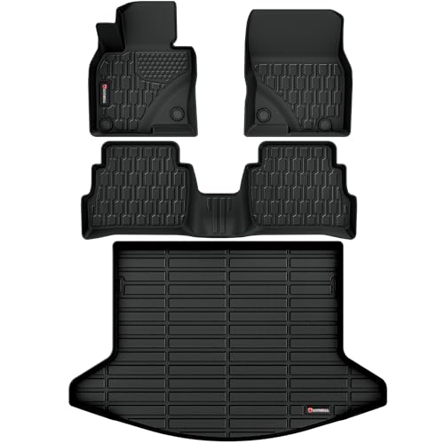 Floor Mats & Cargo Liner Compatible with Mazda CX-5 2017-2025 Cargo Mat, Full Set All Weather Protection 1st, 2nd Row Car Liners & Trunk Mat, Black - style: Mazda CX-5 2017-2025