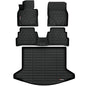 Floor Mats & Cargo Liner Compatible with Mazda CX-5 2017-2025 Cargo Mat, Full Set All Weather Protection 1st, 2nd Row Car Liners & Trunk Mat, Black - style: Mazda CX-5 2017-2025