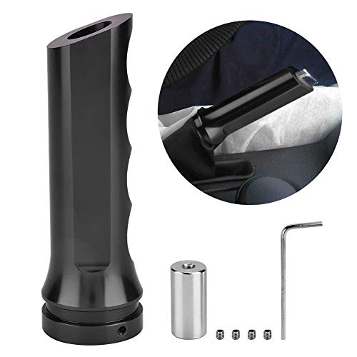 Aluminum Car Handbrake Cover, 120mm/4.7in Universal Auto E Brake Handle Protector (Black)