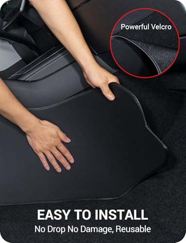 BASENOR 2026 2025 Tesla Model Y Juniper Center Console Side Anti-Kick Mats, Waterproof & Dust Resistant Protector Cover Front Seat for Tesla Model Y Accessories 2PCS (Premium & Performance 2026/2025)