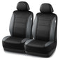 Road Comforts Leather Seat Covers, Breathable Car Seat Covers Front Seat for Men,Airbag Compatible, Automotive Seat Covers Set Universal Fit Most Cars,Vans,Truck,SUV