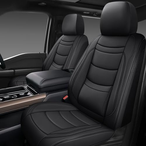 Faux Leather Car Seat Covers Front Pair,Universal Fit for Most Cars,SUVs and Sedans,Waterproof Luxury Leatherette Cushions, 2 Seats Protectors,Black - color: Black, size: Front Pair-2 seats(driver and passenger)