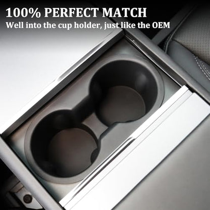 Cup Holder for Tesla Model Y Juniper 2026 2025/Model 3 Highland 2024 2025 2026 - Center Console Cup Holder Insert Removable & Washable Interior Accessories for Tesla Model Y/3 - size: Model 3/Y 2025