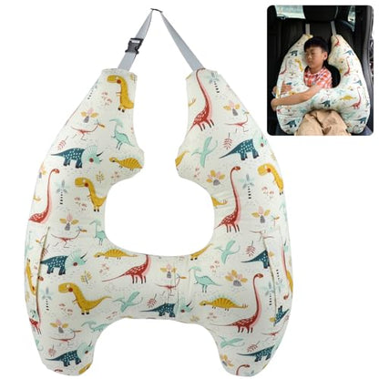 Car Pillow for Kids,H-Shape Travel Pillow for Child Sleeping Neck Shoulder Support Car Seat Pillow A Sleeping Artifact Suitable for Road Trips of Adults and Children Travel Pillow for Kids