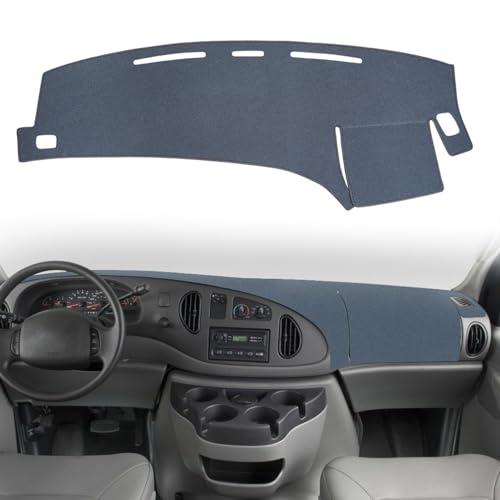 Dashboard Cover Custom Fit for Ford Econoline E150 E250 E350 E450 Cargo Van 1997-2008,Dash Cover Mat Pad Carpet Protector (Dark Gray) - color: 1997-2008 Dark Gray