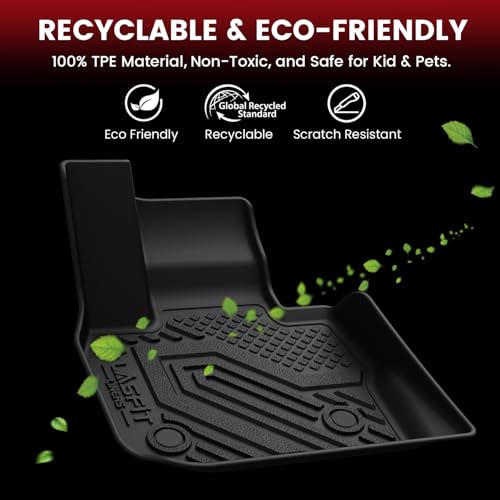 LASFIT Full Set Floor Mats for 2018-2024 BMW X3 30i M M40i M Competition Custom Fit TPE All Weather 1st & 2nd Row & Seat Back Mat & Cargo Mat Car Mats and Trunk Liners Accessories - size: 2) X3 2018-2024 | Full Set with Backrest Mats