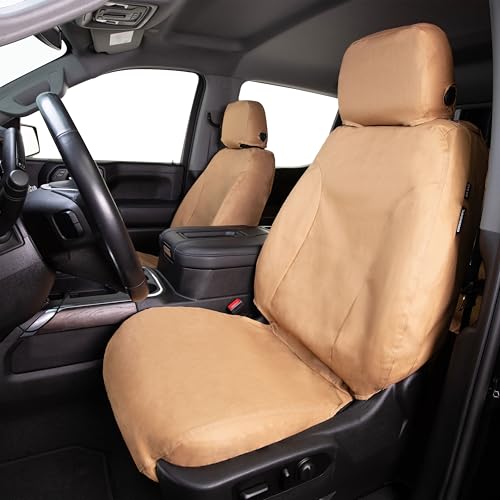 Covercraft Polycotton Custom Seat Covers | Fits 2023-2024 Kia Sportage | 1st Row Bucket Seats, Tan