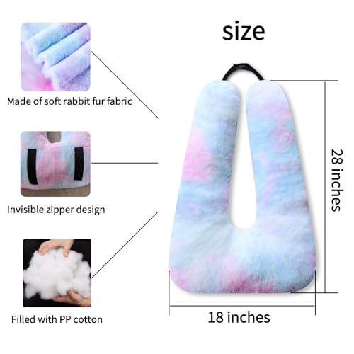 Travel Pillow Car Pillow Kid Car Sleeping The Sleeping Aid for Adults and Kids on Road Trips Kids Travel Pillow Colorful Blue - color: B-colorful Blue