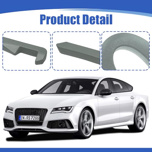 2PCS Car Seat Gap Filler, Car Blocker, PU Leather Fill The Gap Between Seat and Center Console, Universal Car Interior Accessories Flexible Seat Gap Organizer for Most Cars (Gray)