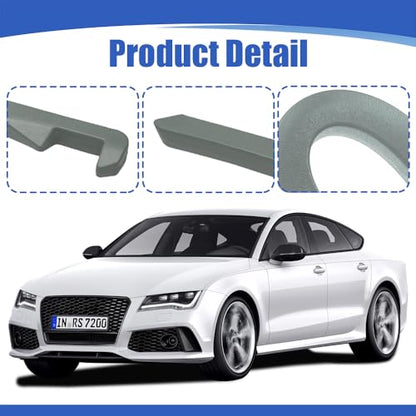 2PCS Car Seat Gap Filler, Car Blocker, PU Leather Fill The Gap Between Seat and Center Console, Universal Car Interior Accessories Flexible Seat Gap Organizer for Most Cars (Gray)