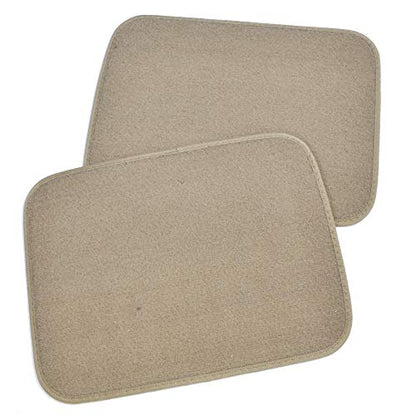 BDK Beige Heavy Duty Front & Rear Carpet Floor Mats Universal Liners for Car SUV Van & Truck, All Weather Protection with Anti-Slip Nibs, Fit Contours of Most Vehicles, MT-300-MB_carpvar