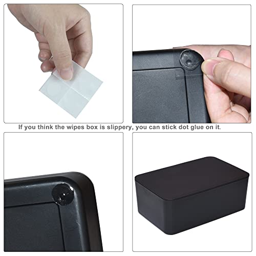 Diaper Wipes Dispenser, Tissue Storage Box Case, Wet Wipe Dispenser Holder with Lid for Home, Office, Cars (Black) - color: Black