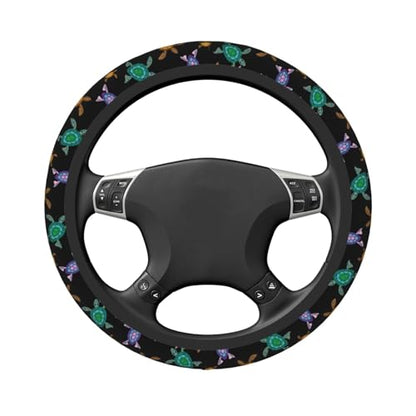 sea Turtle Neoprene Steering Wheel Cover for Men Women Anti-Slip Elastic Steering Wheel Protective Cover 15in Universal Car Accessories Fit Cars, SUVs, Auto - color: Sea Turtle