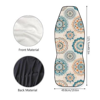 INSTANTARTS Boho Mandala Front Car Seat Covers Breathable Automotive Vehicle Seat Cover Auto Interior Accessories Fit for Most Cars SUV - color: Boho Mandala