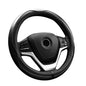 Valleycomfy Steering Wheel Covers Universal 15.75 inch - Genuine Leather, Breathable, Anti Slip & Odor Free (Black with Black Lines, L(15" 1/2-16")) - color: Black with Black Lines, size: L(15"1/2-16")