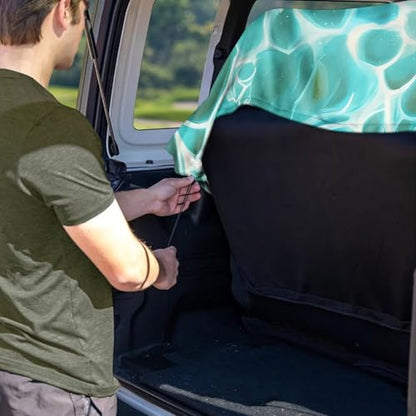 Beach Turtle Starfish Seashell Heart Print Rear Bench Car Seat Cover Towel Protector, Heavy Duty Universal Fit Automotive Backseat Protector for Cars SUVs Truck - color: Beach Turtle Starfish Seashell Heart