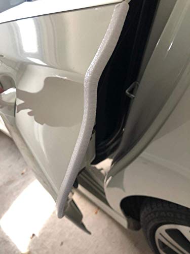 16.4ft(5m) Car Door Edge Guards White – Fits Most Vehicles, No Glue, U-Shaped, Built-in Metal Clips, Scratch and Chip Resistant – Reduces Dings in Parking Lots - color: white, size: 16-2/5Ft