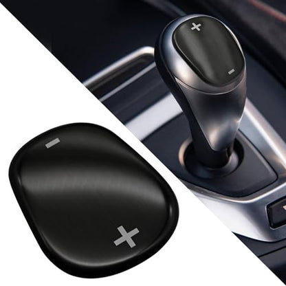 Auto Gear Shift Knob Cover Sticker, Stainless Steel Car Center Control Gear Lever Cover, Car Self-adhesive Sticker Accessories for Chevy Equinox 2018-2020 Chevy Cruze (Black Titanium Brushed) - color: Black Titanium Brushed