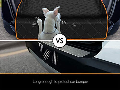 Dog Cargo Liner for Large SUV, Waterproof Dog Cargo Cover with Bumper Flap Protection Durable Car Trunk Mat for Pets Keep Your Vehicle Trunk Clean Universal Fit X-Lager SUV Car Seat Cover