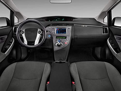 Customized for Toyota Prius Microfiber Leather Steering Wheel Cover for Prius C Aqua 2010 2011 2012 2013 2014 2015 2016 2017 2018 2019 Black Car Special Design YR01B