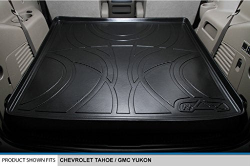 SMARTLINER All Weather Custom Fit Cargo Trunk Liner Floor Mat Behind 2nd Row Compatible with 2015-2020 Cadillac Escalade