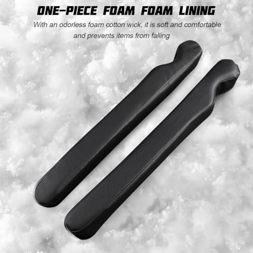 Mandark Car Seat Gap Filler, 2PCS Leather Vehicle Gap Stopper to Fill Between Seat and Console, Automotive Crevice Plug Blocker Accessories from Dropping, Universal for SUV, Sedan, Truck (Black) - color: Black