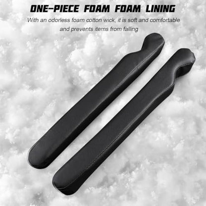 Mandark Car Seat Gap Filler, 2PCS Leather Vehicle Gap Stopper to Fill Between Seat and Console, Automotive Crevice Plug Blocker Accessories from Dropping, Universal for SUV, Sedan, Truck (Black) - color: Black