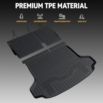 Cargo Mat for Honda HR-V 2026 2025 2024 2023(Hybrid & Gasoline), Full Coverage All Weather Trunk Cargo Liner with Backrest Protectors for Honda HRV Accessories