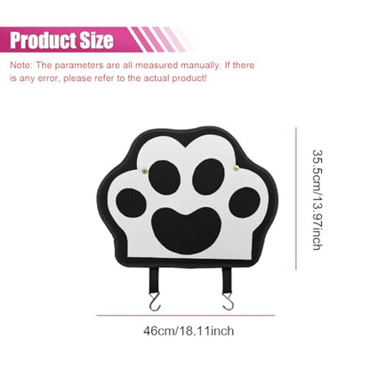 2PCS Car Kick Mats Backseat Protector, Dog Cat Paw Print Leather Car Back Seat Cover for Kids Pets, Waterproof Vehicle Seat Back Kick Mat Organizer to Protect from Dirt, Mud & Scratches(Black) - color: Black
