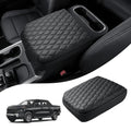 Autorder Center Console Cover for GMC Sierra/Chevy Silverado 1500 2019-2026 Accessories Armrest Cushion Cover Leather Middle Console Pad Armrest Pad Anti-Scratch(Bucket Seat Only) - size: 19-26 Chevy Silverado Wavy Texture