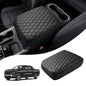 Autorder Center Console Cover for GMC Sierra/Chevy Silverado 1500 2019-2026 Accessories Armrest Cushion Cover Leather Middle Console Pad Armrest Pad Anti-Scratch(Bucket Seat Only) - size: 19-26 Chevy Silverado Wavy Texture