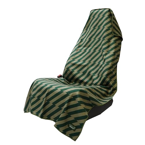 Sprints Athletic Running Towel, Full-Sized, Car Seat Cover - Performance Microfiber (Velocity Blitz Green) - color: Velocity Blitz Green