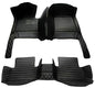 Customize Car Floor Mats for 99% Sedan SUV Sports Car All Weather Leather Full Coverage Waterproof Non-Slip Vehicle Lining Pads (All Black Splicing) - color: All black splicing