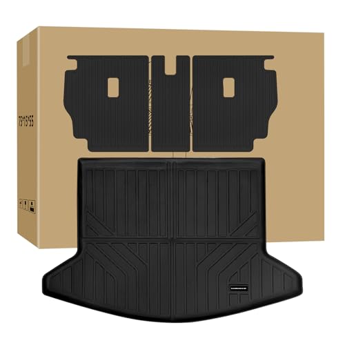 Cargo Mat & Backrest Mats for 2023-2025 Mazda CX-5 - TPE Trunk Liner with Rear Backrest Protection, Custom Fit, All Weather Waterproof for Mazda CX-5 Accessories - size: 2023-25|Mazda CX-5|Cargo Liner