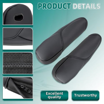 AUTOKAY Black Front Seat Armrest Cover Fits for Honda CR-V CRV 2007 2008 2009