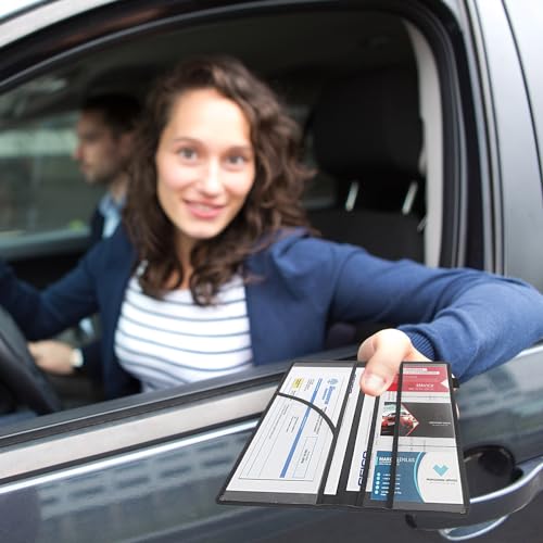 Car Registration and Insurance Holder,Leather Vehicle Glove Box Organizer Wallet for Document,Perfect for any Car,Truck,Motorcycle,Driver License,Trailer or Boat,Men & Women,American Flag-289 Eagle