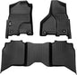 VIWIK Floor Mats Compatible for 2013-2018 Ram 1500/2500/ 3500 Crew Cab, 2019-2024 Ram 1500 Classic Crew Cab, Automotive Car Floor Mats All Weather Custom Floor Liners TPE Black - style: Fit for 2009-2018 Ram Crew Cab