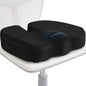 Seat Cushion for Office Chair Memory Foam Non-Slip Desk Seat Cushion Back, Coccyx, Sciatica, Tailbone Pain Relief Butt Pillow for Office Chair, Car, Wheelchair, Black