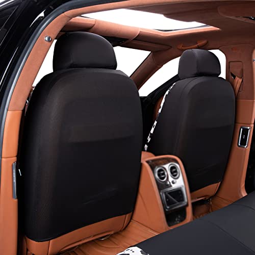 Flying Banner car seat Covers Protects Water Proof Faux Leather Carbon Fiber Fronts Cow Black - color: Cow Black, size: Front Pair -- 2PCS