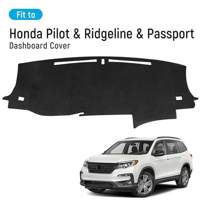Dash Cover for Honda Pilot 2016-2022 & Ridgeline 2017-2025 & Passport 2019-2025 Accessories Flannel Dashboard Cover Dash Mat Center Console Cover Sunshield Protector Pad - size: for Honda 2016-2022 Pilot