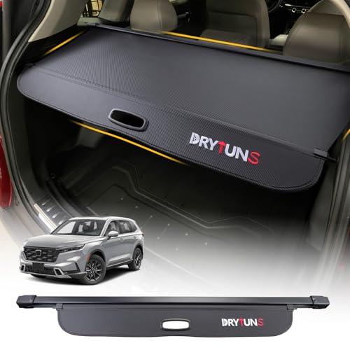 Cargo Cover for Honda CRV 2026 2025 2024 2023, Retractable Cargo Trunk Cover for 23-26 Honda CRV - style: Carbon Fiber Leather - No Extension
