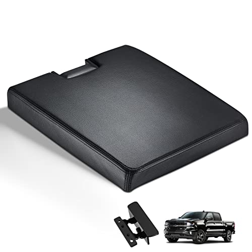 Center Console Lid Replacement Kit Compatible with Chevy Avalanche Silverado Suburban, Compatible with GMC Tahoe Sierra Yukon for 924835, 20864151, 20864153, 20864154, 924-835 - color: Black