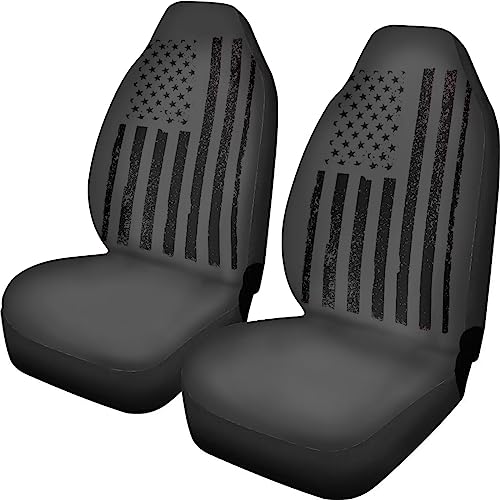 Black American Flag Car Seat Covers Washable Seat Protector for Women Men Air Mesh Cloth Automotive Vehicle Seat Covers for Cars Interior for Cars, Sedans, Trucks, SUVs - color: American Flag Black