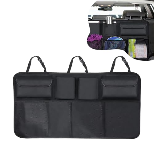 Car Trunk Organizer, Trunk Hanging Large Storage with Adjustable Straps, Waterproof Collapsible Cargo Storage Bag with 4 Pockets & 4 Mesh Pouches, Car Interior Accessories for SUV, Truck - size: Style1