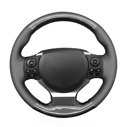 MEWANT Car Steering Wheel Cover for Lexus is 200t 250 300 350 F Sport/RC/CT 200h / NX PU Carbon Fiber & Microfiber Leather Steering Wheel Wrap