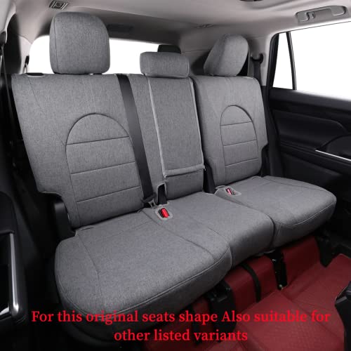Custom Seat Covers fit for Honda Pilot LX,2016 2017 2018 2019 2020 2021-2nd-Row 40/60 Split Seats (8-Seats)-Polyester (Gray,Full Set) - color: Polyester(Gray), size: 2016-2022 Pilot LX,EX 8-Passenger