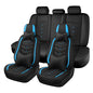 Car Seat Cover for KIA Soul 2010-2025, Seat Covers Full Set,Non-Slip Waterproof seat Cover,Wear-Resistant Nappa Leather car seat Covers. (Luxury 5 Seats/Black Blue) - color: Black Blue, size: Luxury 5 Seats