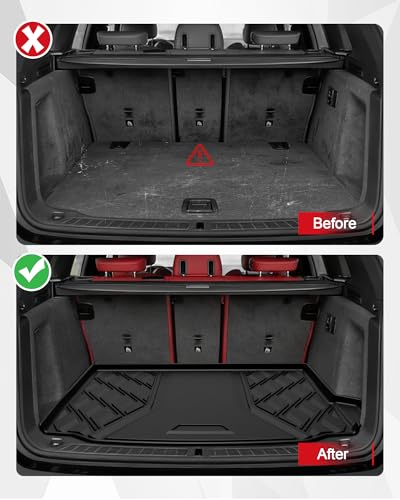 Original 2018-2024 X3 Cargo Liner for BMW X3 - Custom Fit All Weather TPE Trunk Mat - 3D Shaped Laser Measured Cargo Mat for BMW X3 2018-2024 (Not Fit X3 xDrive30e) - color: 2018-2024 X3 Cargo Liner